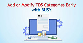 Add or Modify TDS Category Master