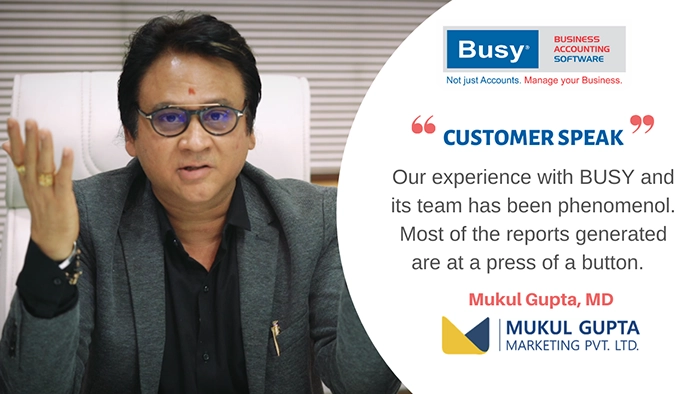 busy software testimonial - mukul gupta marketing