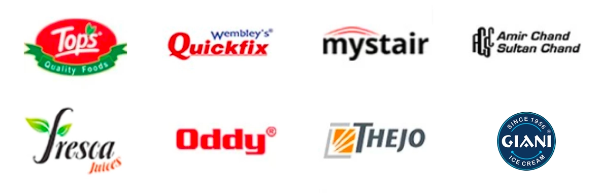 Banner image of customers company icons which is using busy software 