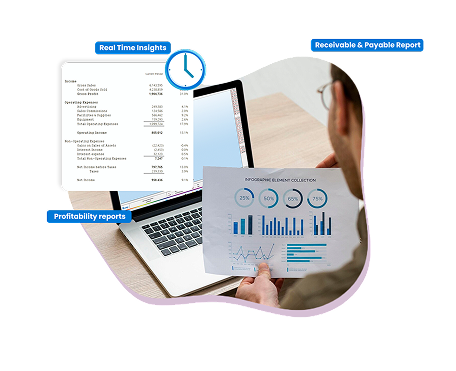 Get detailed income and expense reports in real-time