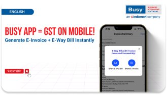 BUSY App GST on Mobile (English)