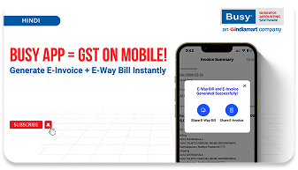 BUSY App GST on Mobile (Hindi)