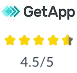 GetApp 4.5/5 Rating